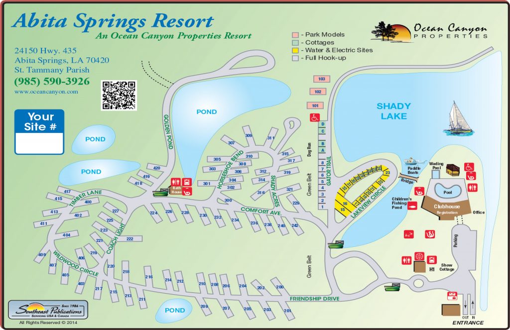 Abita Springs RV Resort - Resort Map