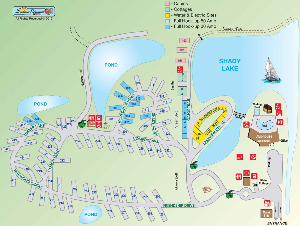 Abita Springs RV Resort - Resort Map